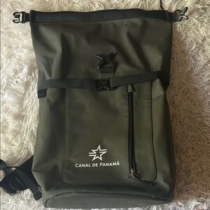 Panama Canal waterproof Military Green Roll-Top Backpack